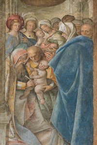 Navata centrale, quarta campata nord, Circoncisione, Boccaccio Boccaccino 1516-17, (dettaglio)