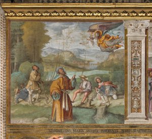 Navata Centrale, Prima Campata Nord, Annuncio a Gioacchino, Boccaccio Boccaccino 1514-15 da Boccaccio Boccaccino
