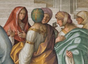Navata centrale, seconda campata nord, Matrimonio della Vergine, Boccaccio Boccaccino 1514-15, (dettaglio)