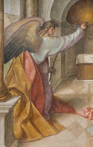 Navata centrale, terza campata nord, Annunciazione (dettaglio) da Boccaccio Boccaccino