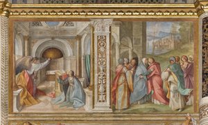 Navata Centrale, Terza Campata Nord, Annunciazione, Visitazione, Boccaccio Boccaccino 1516-17 da Boccaccio Boccaccino