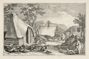 Paesaggio con casali, 1613-1614 da Boetius Adams Bolswert