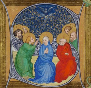 La discesa dello Spirito Santo Pentecoste, 1415 da Bohemian Master