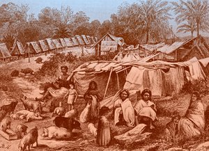 Villaggio di Panama, fine XIX secolo da Bohuslav Kroupa