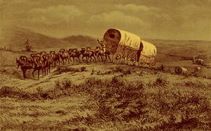 Far West - carovana di muli verso ovest da Bohuslav Kroupa