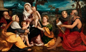 La Sacra Famiglia circondata da Santi, c.1530