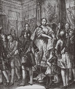 Anna Ioannovna strappa le condizioni, 1730 da Boris Artemyevich Chorikov