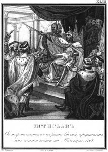 Gran Principe Mstislav Izyaslavich di Kiev, 1168 da Karamzin Illustrato, 1836 da Boris Artemyevich Chorikov