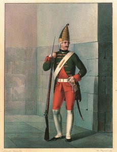 Granatiere del Reggimento Izmailovsky nel 1762 da Boris Artemyevich Chorikov
