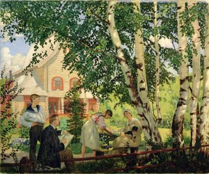 A casa da Boris Mikhailovich Kustodiev
