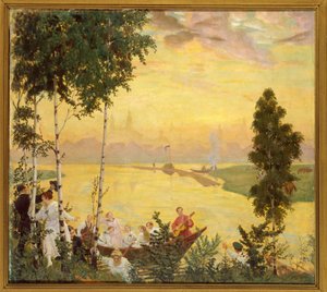Gita in campagna da Boris Mikhailovich Kustodiev