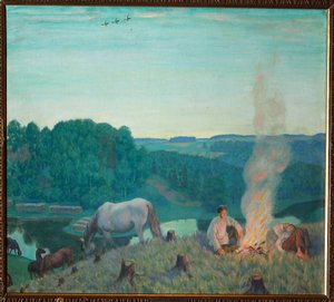 Falò da Boris Mikhailovich Kustodiev