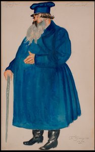 Mercante Dikoy. Costume per il dramma La tempesta di A. Ostrovsky da Boris Mikhailovich Kustodiev