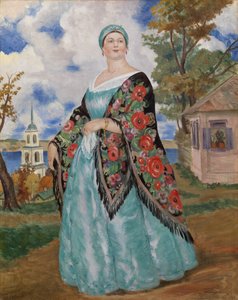 Moglie del mercante da Boris Mikhailovich Kustodiev