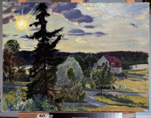 Paesaggio serale da Boris Mikhailovich Kustodiev