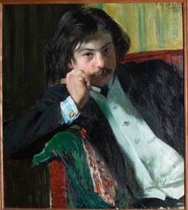 Ritratto del poeta Janko Lavrin da Boris Mikhailovich Kustodiev