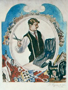 Il Sarto, 1918 da Boris Mikhailovich Kustodiev