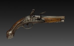 Pistola a pietra focaia, 1700 da Bortolo Agazzi