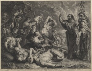 Mosè e il serpente di bronzo da Boëtius Adams Bolswert, after Sir Peter Paul Rubens