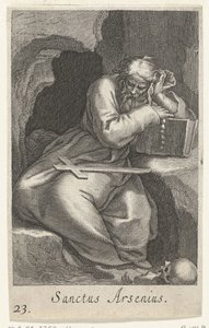 San Arsenio il Grande come eremita da Boëtius Adamsz. Bolswert