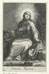 Santa Marina di Alessandria come eremita da Boëtius Adamsz. Bolswert