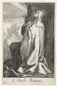 Santa Paola di Roma come eremita da Boëtius Adamsz. Bolswert