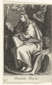 Santa Sara di Libia da Boëtius Adamsz. Bolswert