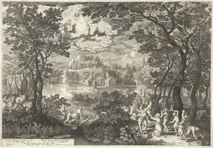 Paesaggio con martirio di Santo Stefano