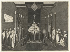 Letto funebre del principe Filippo Guglielmo, 1618 da Boëtius Adamsz. Bolswert