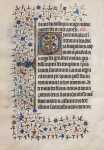 Libro delle Ore Uso di Parigi: Iniziale Decorata, c. 1420 da Boucicaut Master