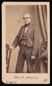 Ritratto di Hannibal Hamlin, 1809-1891, 1857 da Brady