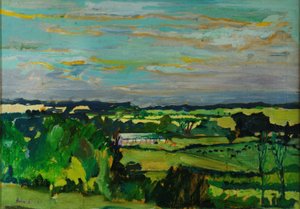 Attraverso la valle, Bedfordshire, 1973 da Brenda Brin Booker