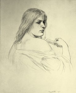 Giovane donna che si pettina - Studio di Beatrice Stewart da Brian Hatton