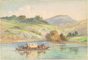 Attraversando il Fiume James da British 19th Century