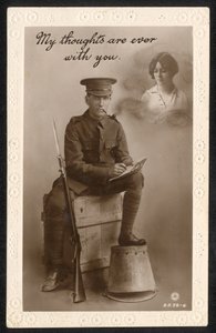 Regno Unito: Una cartolina sentimentale prodotta dal Cairo Postcard Trust, Il Cairo, Egitto, durante la Prima Guerra Mondiale
