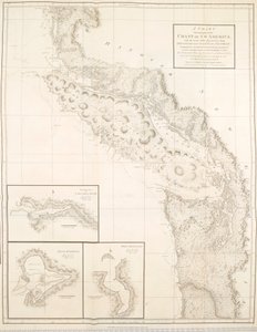 Carta che mostra parte della costa del Nord-Ovest America da British School