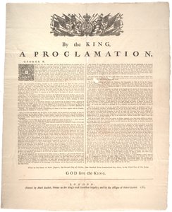 Una proclamazione, 1763