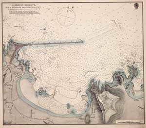 Porto di Alderney, piano del frangiflutti e proprietà dell