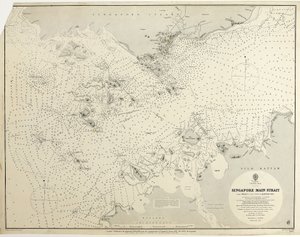Mare della Cina Stretto principale di Singapore Da Tree I (pulo Angup) a Battam Bay rilevato dal Comandante di Stato Maggiore J.W. Reed, R.N. e dagli ufficiali di H.M.S. Rifleman da British School