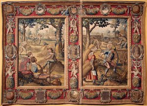 Luglio e agosto: “lavori agricoli e raccolti” Arazzo delle manifatture di Mortlake. XVII secolo Genova, Musei di Strada Nuova da British School