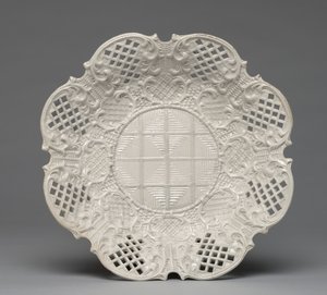 Piatto, prodotto da una fabbrica di Staffordshire, Inghilterra, c.1760