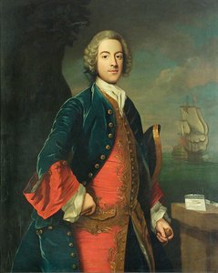 Ritratto di un ufficiale di marina, c.1730-40 da British School