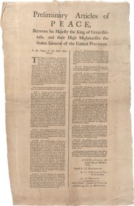 Articoli preliminari di pace tra...Gran Bretagna e...le Province Unite, 02 settembre 1783 da British School