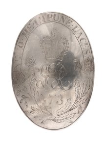 Piastra della cintura a spalla, 73º Reggimento di Fanteria (Highland), c.1788 (piastra della cintura a spalla)