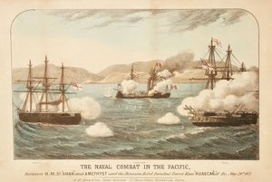 Il combattimento navale nel Pacifico, tra HMS 