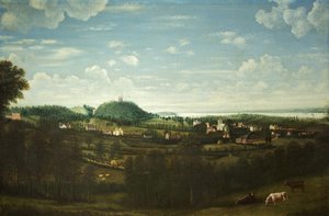 Veduta del villaggio di Henbury, c.1720 da British School