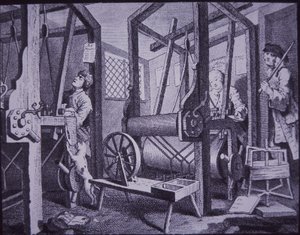 Tessitura a Spitalfields, Londra (incisione)