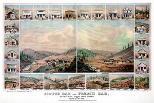 Scotts Bar e French Bar, sul fiume Scotts, Contea di Siskiyou, California, 1856 da Britton and Rey