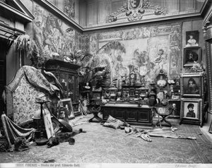 Studio del pittore fiorentino Edoardo Gelli (foto b/n)