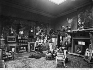 Lo studio del pittore e Professore Tito Conti, Firenze (foto b/n) da Brogi Brogi